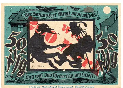 Banknote Lichtenstein Callnberg , 200 Mark Überdruck Schein in kfr. Müller 2715.3 o.D. Sachsen Grossnotgeld