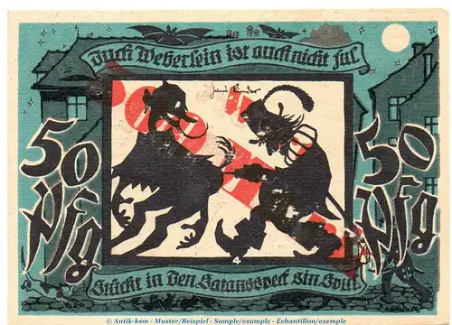Banknote Lichtenstein Callnberg , 500 Mark Überdruck Schein in kfr. Müller 2715.4 o.D. Sachsen Grossnotgeld