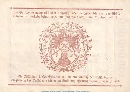 Notgeld Stadt Dippoldiswalde , 100 Millionen Mark Schein in L-gbr. Keller 1025.d von 1923 , Sachsen Inflation