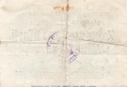 Banknote Stadt Marienburg , 20 Mark in gbr. 2 Stempel Geiger 347.03.a-d , von 1918 , Westpreussen Großnotgeld