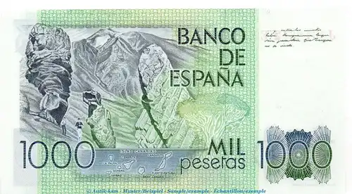 Banknote Spanien , 1.000 Pesetas Schein in kfr. P.158 , von 1979 , Banco de Espania