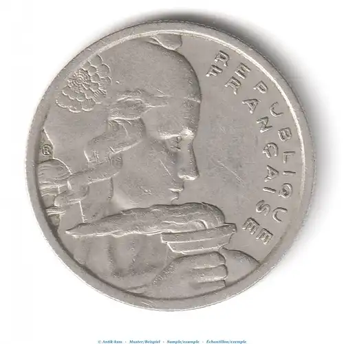Münze Frankreich , 100 Francs von 1954 B , Cochet , ss - vz , Republique Francaise