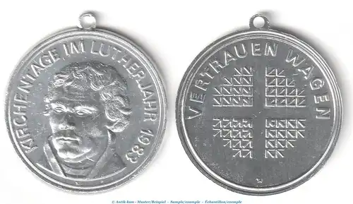Medaille DDR 1983 , Kirchentage im Lutherjahr 1983 ss-vz , deutsche Demokratische Republik