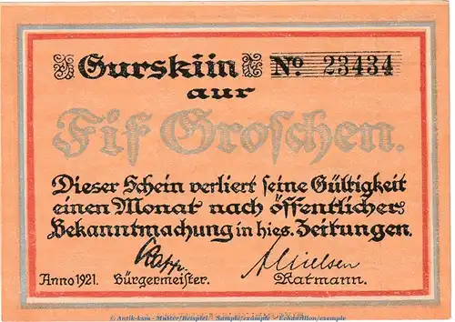 Notgeld Stadt Westerland Sylt 1418.2 , 50 Pfennig Schein in kfr. von 1921 , Schleswig Holstein Seriennotgeld