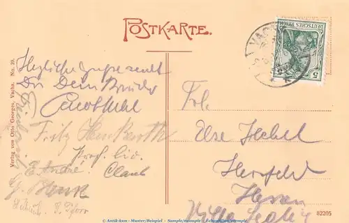 Postkarte Ansichtskarte Vacha a.d. Werra , Witmarckt, Witusbrunnen , gel. 1906 Thüringen