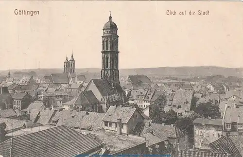 AK-PK Stadt Göttingen , Motiv Blick auf die Stadt , gel. 1915 , Niedersachsen