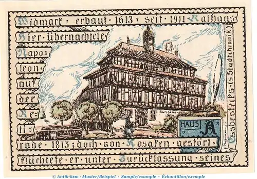 Notgeld Stadt Vacha 1356.1 , 75 Pfennig Schein -F- in kfr. von 1921 , Thüringen Seriennotgeld