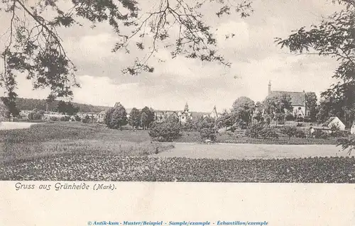 AK-PK Stadt Grünheide - Mark , Motiv Panoramablick , gel. 1906 , Brandenburg
