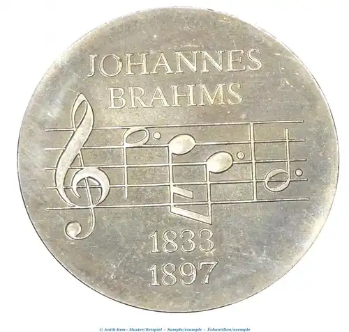 Kursmünze DDR , 5 Mark Münze -Brahms- von 1972 , bfr-vz , Jäger 807 , Staatsbank DDR