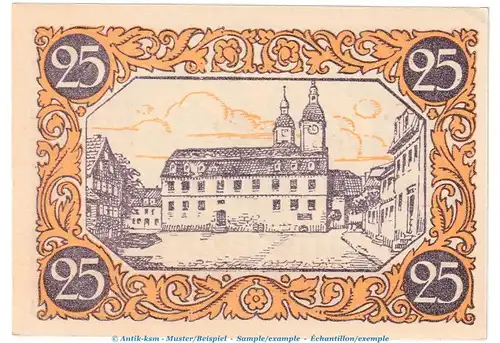 Kindelbrück M-G 730.1 , Notgeld 25 Pfennig Nr.2 in kfr. von 1920 , Thüringen Seriennotgeld