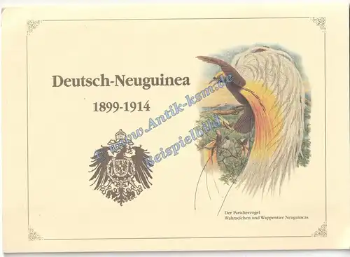 Treasury Notes , 5 bis 100 Marks -Faksimile Set- kfr. Ros. DNG-N von 1914 , deutsch Neuguinea