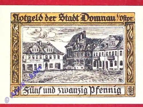 Domnau , Notgeld 25 Pfennig --verschl. Kreise-- in kfr. M-G 280.2 , Ostpreussen 1921 Seriennotgeld