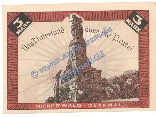 Kiel , Notgeld 3 Mark -Jundeutscher Orden- in kfr. M-G 694.1 , Schleswig o.D. Seriennotgeld