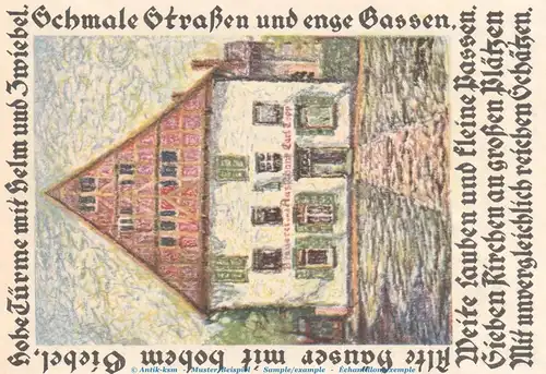 Notgeld Brauerei Carl Topp 820.1.f , 2 Mark Schein in kfr. von 1920 , Westfalen Seriennotgeld