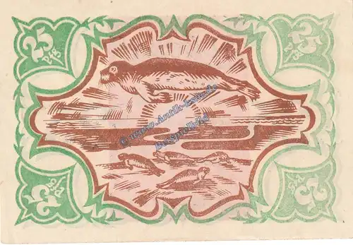 Schobüll , Notgeld 25 Pfennig Schein in kfr. M-G 1194.9 , Schleswig Holstein 1921 Seriennotgeld