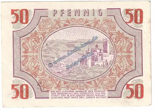 Banknote , 50 Pfennig Schein in kfr. FBZ-6, Ros.213, S.1006 , Rheinland Pfalz , Französische Besatzungszone 1947 -Y