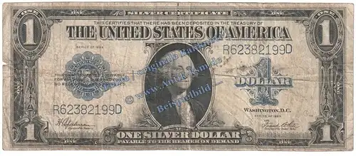 Amerika , 1 Dollar -Silver C.- Schein in gbr. von 1923 , vereingte Staaten