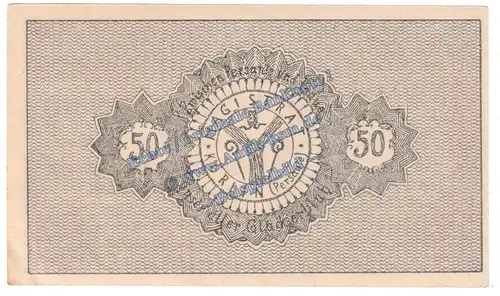 Körlin , Notgeld 50 Pfennig Schein in kfr. Tieste 3630.05.03 , Pommern 1920 Verkehrsausgabe