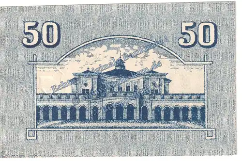 Bad Kissingen , Notgeld 50 Pfennig Schein in kfr. Tieste 3505.05.15 , Bayern 1918 Verkehrsausgabe