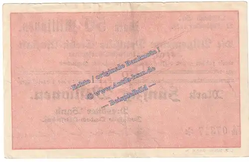 Limbach , Banknote 50 Millionen Mark Schein in gbr. Keller 3274.II.n , Sachsen 1923 Grossnotgeld - Inflation