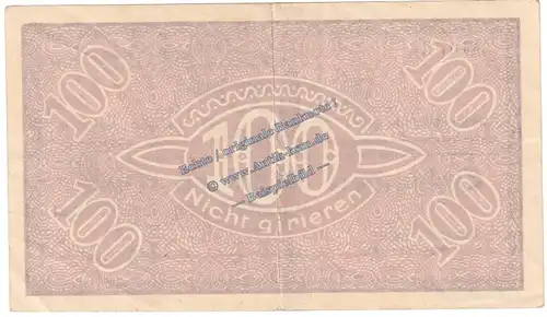 Limbach , Banknote 100 Millionen Mark Schein in gbr. Keller 3274.II.o , Sachsen 1923 Grossnotgeld - Inflation