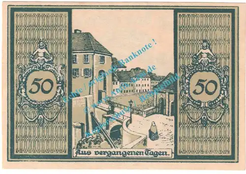 Glatz , Notgeld 50 Pfennig Nr.1 -hellgrün- in kfr. M-G 431.4 , Schlesien o.D. Seriennotgeld