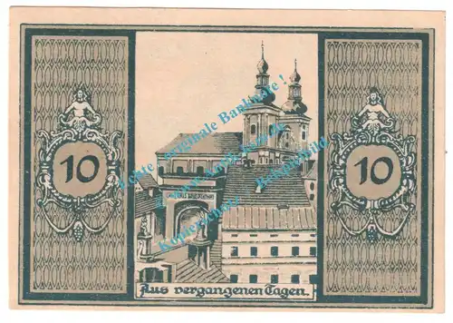 Glatz , Notgeld 10 Pfennig Nr.4 -graublau- in kfr. M-G 431.1 , Schlesien o.D. Seriennotgeld