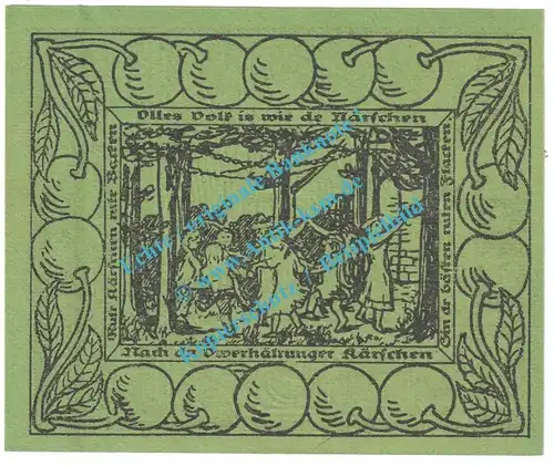 Oberheldrungen , Notgeld 50 Pfennig Nr.4 -grün- in kfr. M-G 995.1 , Thüringen 1921 Seriennotgeld