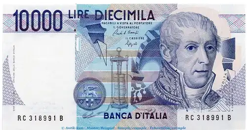 Banknote Italien , 10.000 Lire Schein in kfr. P.112 von 1984 , Banca D´Italia