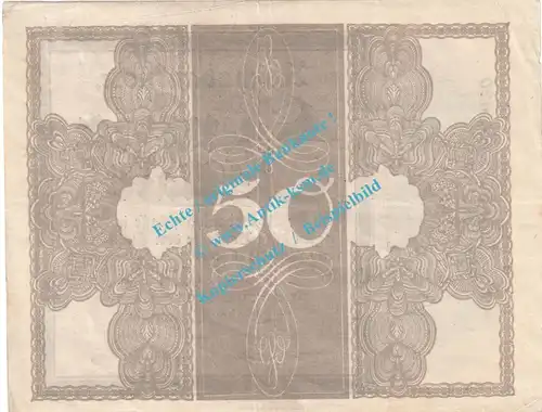 Banknote , 50 Mark Schein in gbr. DEU-44.e, Ros.56, P.64, Kaiserreich - deutsche Reichsbank -A