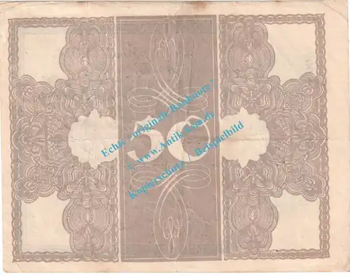 Banknote , 50 Mark Schein in gbr. DEU-44.c, Ros.56, P.64, Kaiserreich - deutsche Reichsbank -A