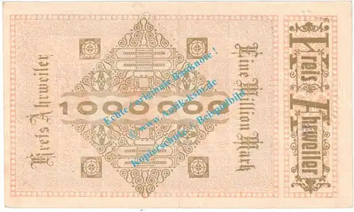 Ahrweiler , Notgeld 1 Million Mark -Stern- in gbr. Keller 28.a.39-41 , Rheinland 1923 Grossnotgeld Inflation