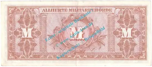 Banknote , 100 Mark Schein in gbr. AMB-7.c, Ros.206, P.64, Alliierte Militärbehörde 1944