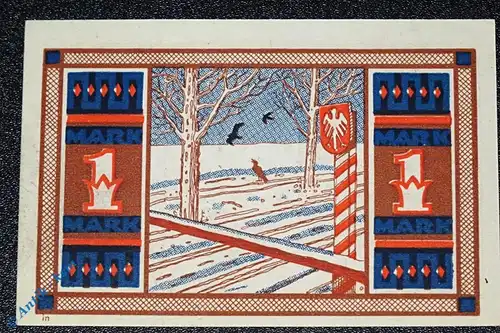 Notgeld Landsberg , 100 Pfennig Schein Nr 2 , Mai , Mehl Grabowski 763.2 a , von 1921 , Schlesien Serien Notgeld