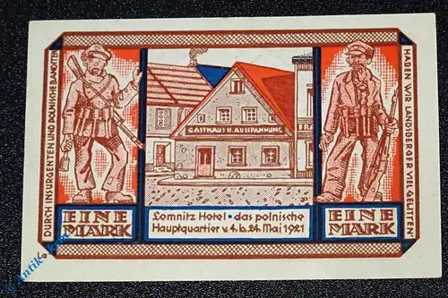 Notgeld Landsberg , 100 Pfennig Schein Nr 1 , März , Mehl Grabowski 763.1 a , von 1921 , Schlesien Serien Notgeld