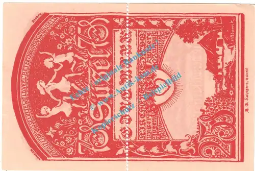 Süsel , Notgeld 100 Pfennig Doppelschein Nr.4 in kfr. M-G 1301.2 , Schleswig Holstein 1920 Seriennotgeld