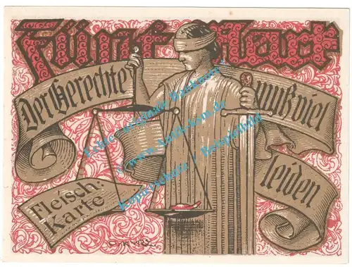 Tonndorf , Notgeld 5 Mark Schein in kfr. M-G 1330.3 , Schleswig 1921 Seriennotgeld