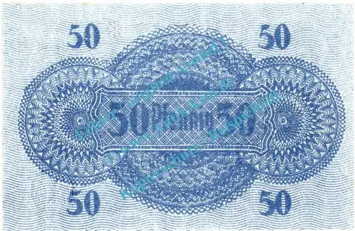 Gera , Notgeld 50 Pfennig Schein in kfr. Tieste 2180.20.26 , Thüringen 1919 Verkehrsausgabe