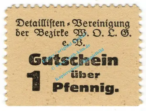 Grossalmerode , Notgeld 1 Pfennig Schein in kfr. Tieste 2500.05.01 , Hessen o.D. Verkehrsausgabe