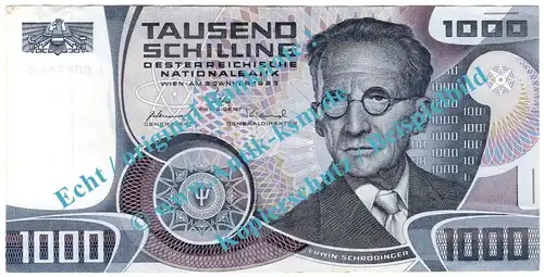Banknote Österreich , 1.000 Schilling Schein in gbr. P.152 , von 1983 , Österreichische Nationalbank
