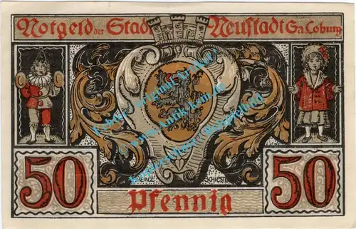 Neustadt , Notgeld 50 Pfennig Schein in kfr. Tieste 4940.05.22 , Bayern 1920 Verkehrsausgabe