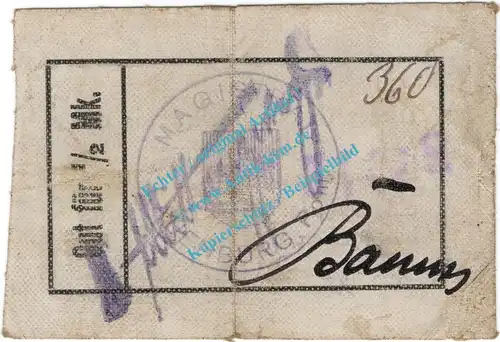 Lauenburg , Notgeld 1 halbe Mark Schein in gbr.E , Diessner 198.2.a , Pommern o.D. Notgeld 1914-15