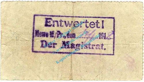 Mewe , Notgeld 2 Mark Schein in gbr.E , Diessner 233.4.d , Westpreussen o.D. Notgeld 1914-15