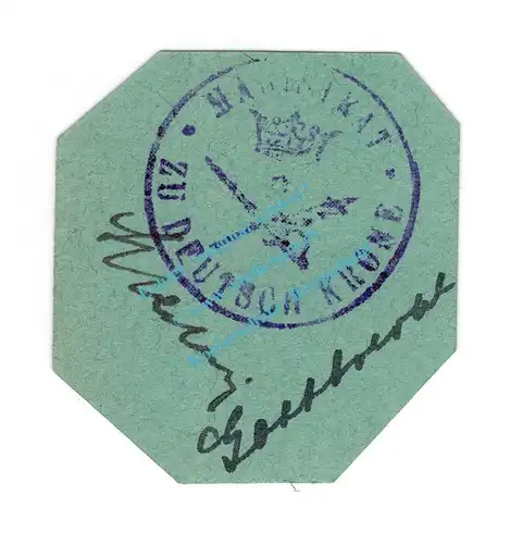 Deutsch Krone , Notgeld 1 Mark Schein in kfr. Diessner 81.3 , Westpreussen o.D. Notgeld 1914-15