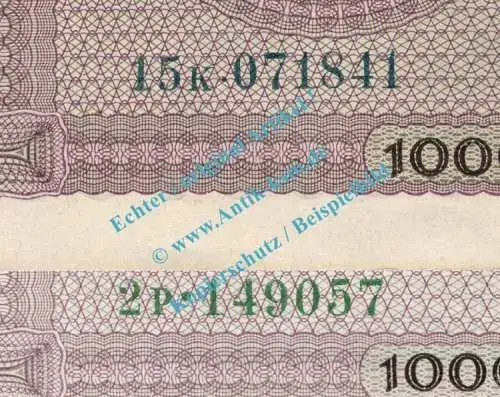Banknote , 100.000 Mark KN -schwarzgrün- in kfr. DEU-93.e, Ros.82, P.83, Weimarer Republik - Inflation