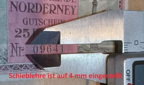 Norderney , Notgeld 25 Pfennig -3,5 mm- in gbr. Tieste 5165.05.02 , Niedersachsen 1918 Verkehrsausgabe