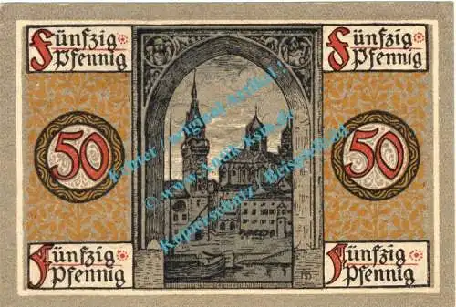Passau , Notgeld 50 Pfennig Schein in kfr. Tieste 5515.05.001 , Sachsen 1918 Verkehrsausgabe