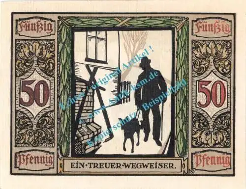 Oldenburg , Notgeld 50 Pfennig -glanz- Nr.3 in kfr. M-G 1016.1.a , Niedersachsen 1921 Seriennotgeld