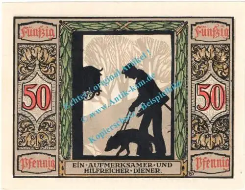 Oldenburg , Notgeld 50 Pfennig -glanz- Nr.5 in kfr. M-G 1016.1.a , Niedersachsen 1921 Seriennotgeld