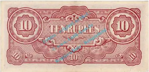 Banknote Burma , 10 Rupien Schein -Japanese Government- ND 1942-44 in unc - kfr